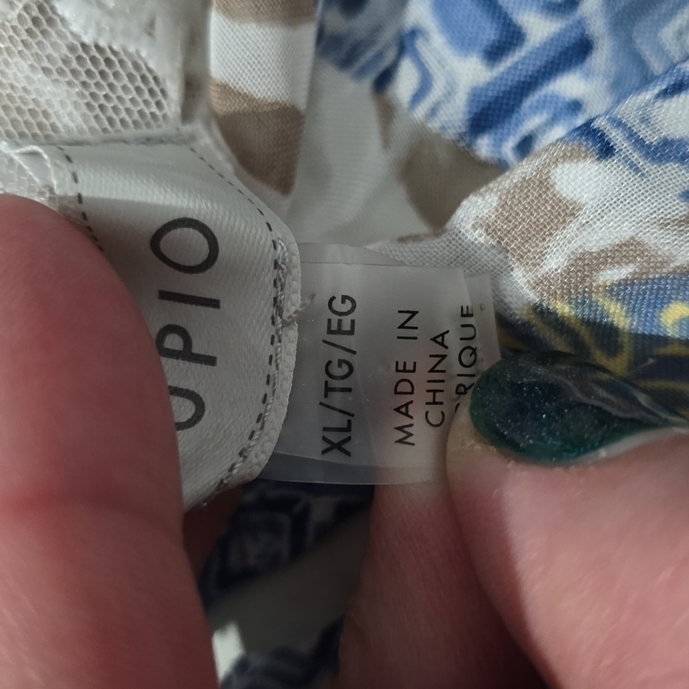 Cupio‎ Women’s Multicolor Patchwork Print Blouse … - image 7